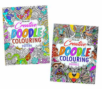 Creative Doodle Colouring Books - (2 Titles)