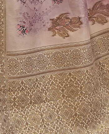 MGC  Jacquard Silk Pink colour saree with blouse piece SP795
