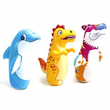 MGC RUBELA Playtime Dragon Shape 3-D Punching Hit Me Bag, Multi Color (Keep Water in Base) Inflatable HitMe Toys