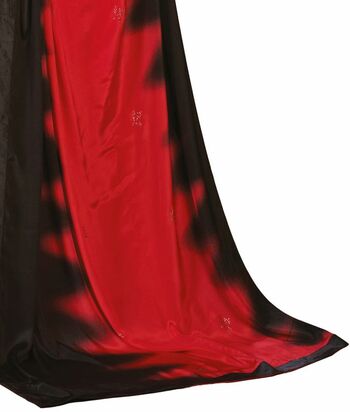 MGC CREPE Red and Black colour saree with blouse piece SP1030