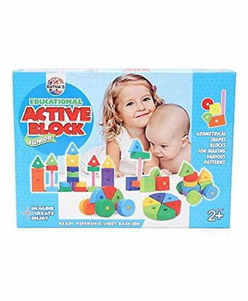 MGC Ratna's Building Block Toys for Kids. Age(2 to 6)Multicolor (Active Blocks Junior)
