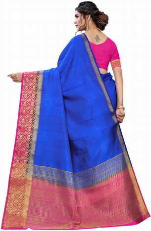 MGC Silk Blue colour saree with blouse piece SP712