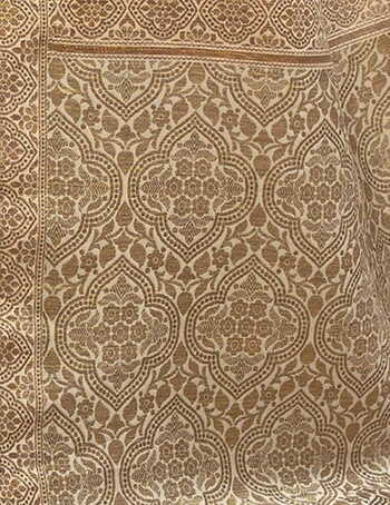 MGC  Jacquard Silk Beige colour saree with blouse piece SP794