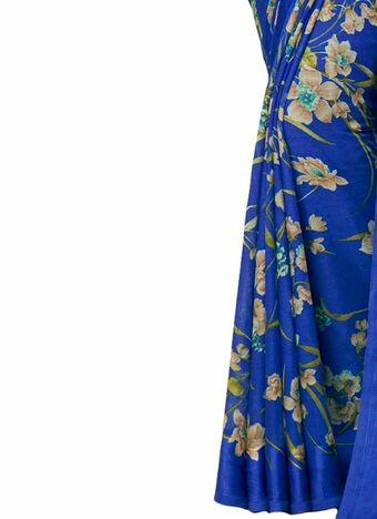 MGC Chiffon Blue colour saree with blouse piece SP970