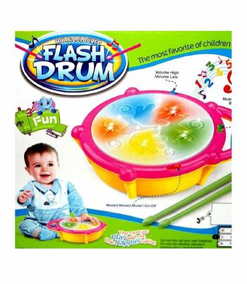 MGC Gifts Online Multicolour Musical Flash Drum - Best Gift For Kids