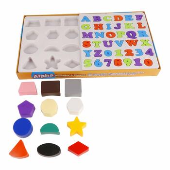 MGC Ratna's Educational Alpha, Numbers & Shapes for Kids. Let Them Learn The Combo of Alphabet, Number and Shapes