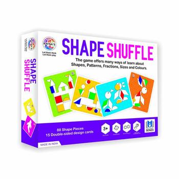 MGC RATNA'S Educational Shape Shuffle STEM Toy to Learn Different Shapes and Objects with The Help of This Game