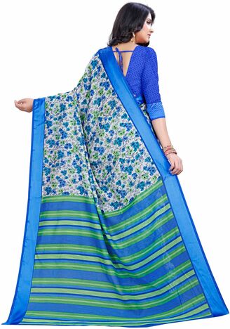 MGC Linen Multi Colour saree with blouse Piece  SP261