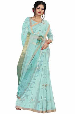 MGC Linen Blue Color Saree SP56