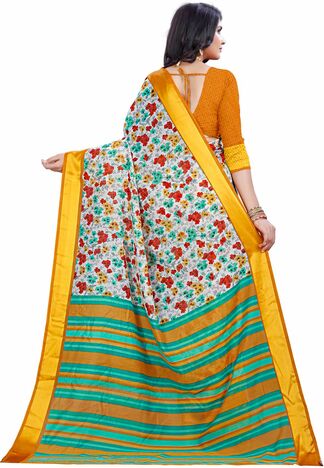 MGC Linen Multi Colour saree with blouse Piece  SP262