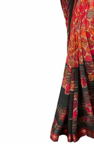 MGC Georgette Multicolor colour saree with blouse piece SP919