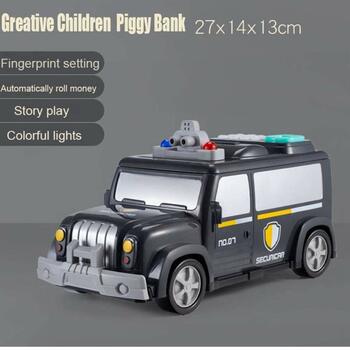 MGC Electronic Piggy-Banks Cool Car Truck Password & Music Learning Educational Toys Bank Money Box Saving Password Coin Bank Toys (Black)
