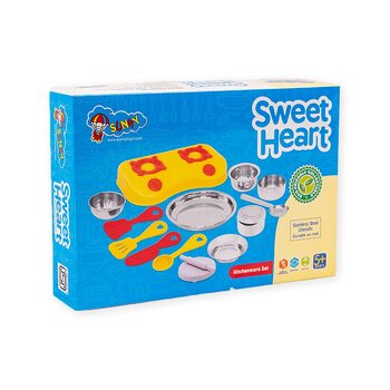 MGC Ratna's Kitchen Set for Kids.A Perfect Roleplay Pretend Play Kitchen Play Set for Kids (Sweet Heart Kitchen Set)