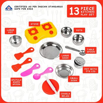 MGC Ratna's Kitchen Set for Kids.A Perfect Roleplay Pretend Play Kitchen Play Set for Kids (Sweet Heart Kitchen Set)