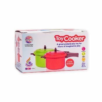 MGCRatna's Toy Cooker Miniature Household Kitchen Appliances Pretend Play Toy for Kids (Red)