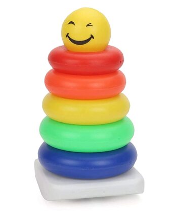 MGCRatna's Junior Smiley Stacking Multicolour 5 Rings for Toddlers
