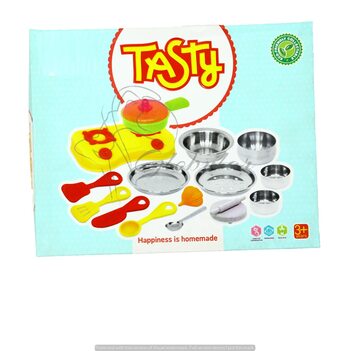 MGC Ratna's Cooking Tasty Unbreakable Mini Stainless Steel Non Toxic Made in Indian Pretend Role Play Set Great Kitchen Toys for Girls Best Gift Items