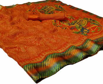 MGC Kota Dori Orange Color Saree SP144