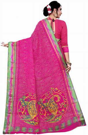 MGC Kota Dori Magenta Color Saree SP142